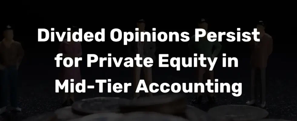 Divided Opinions Persist for Private Equity in Mid-Tier Accounting